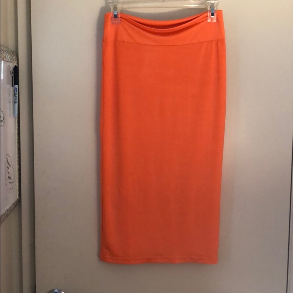 Orange neon skirt